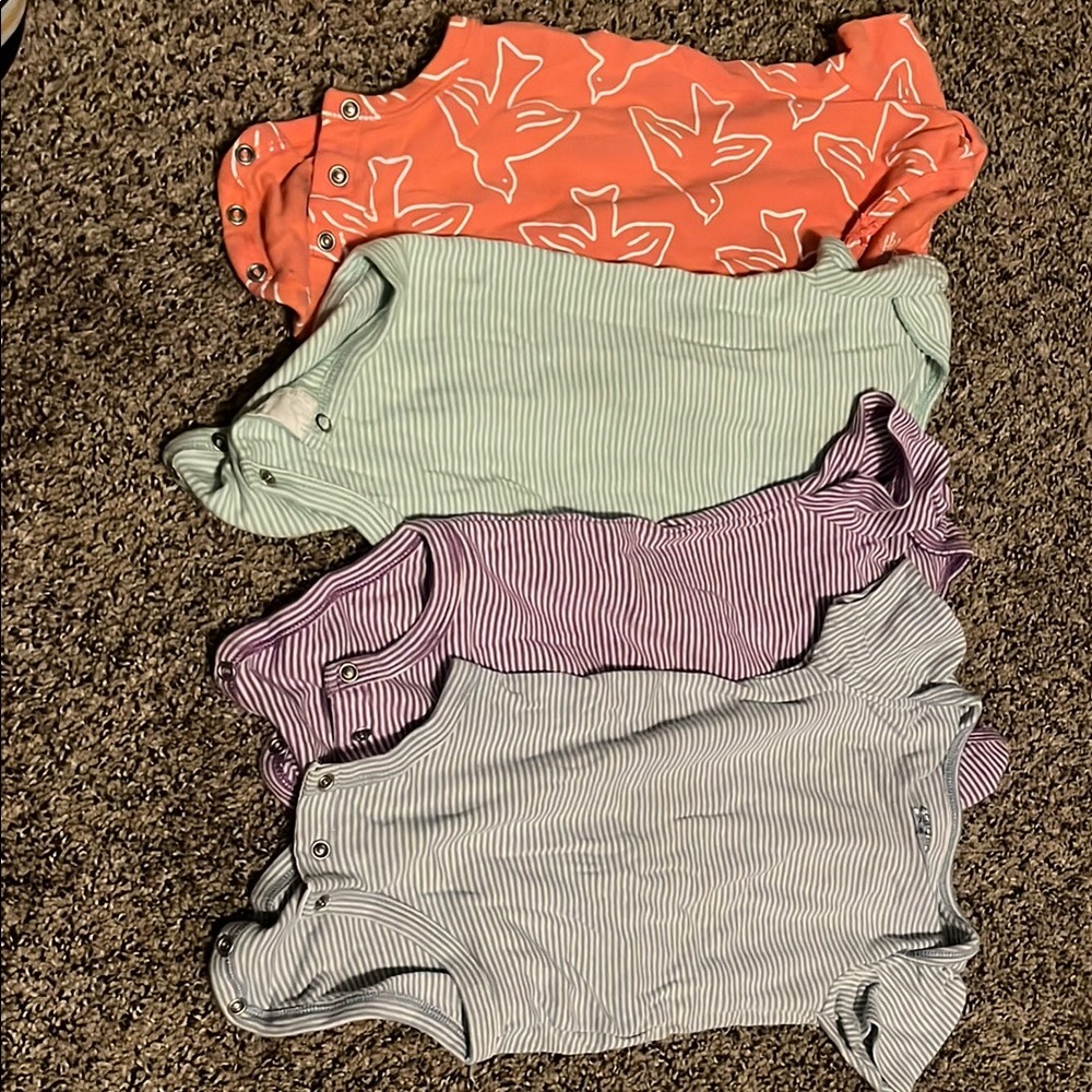 Baby Bodysuit Set - Orange, Green, Purple, Gray